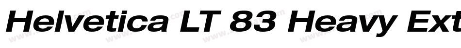 Helvetica LT 83 Heavy Extended Oblique字体转换